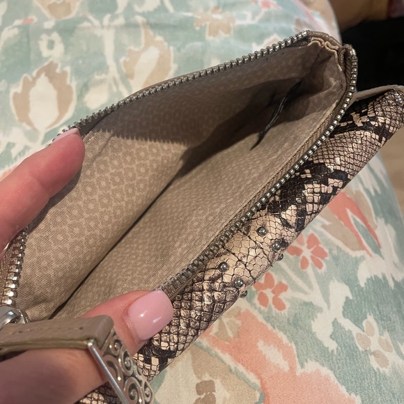 EUC Brighton snakeskin with tan genuine pebble leather large wallet - Picture 7 of 8